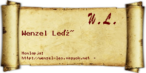 Wenzel Leó névjegykártya